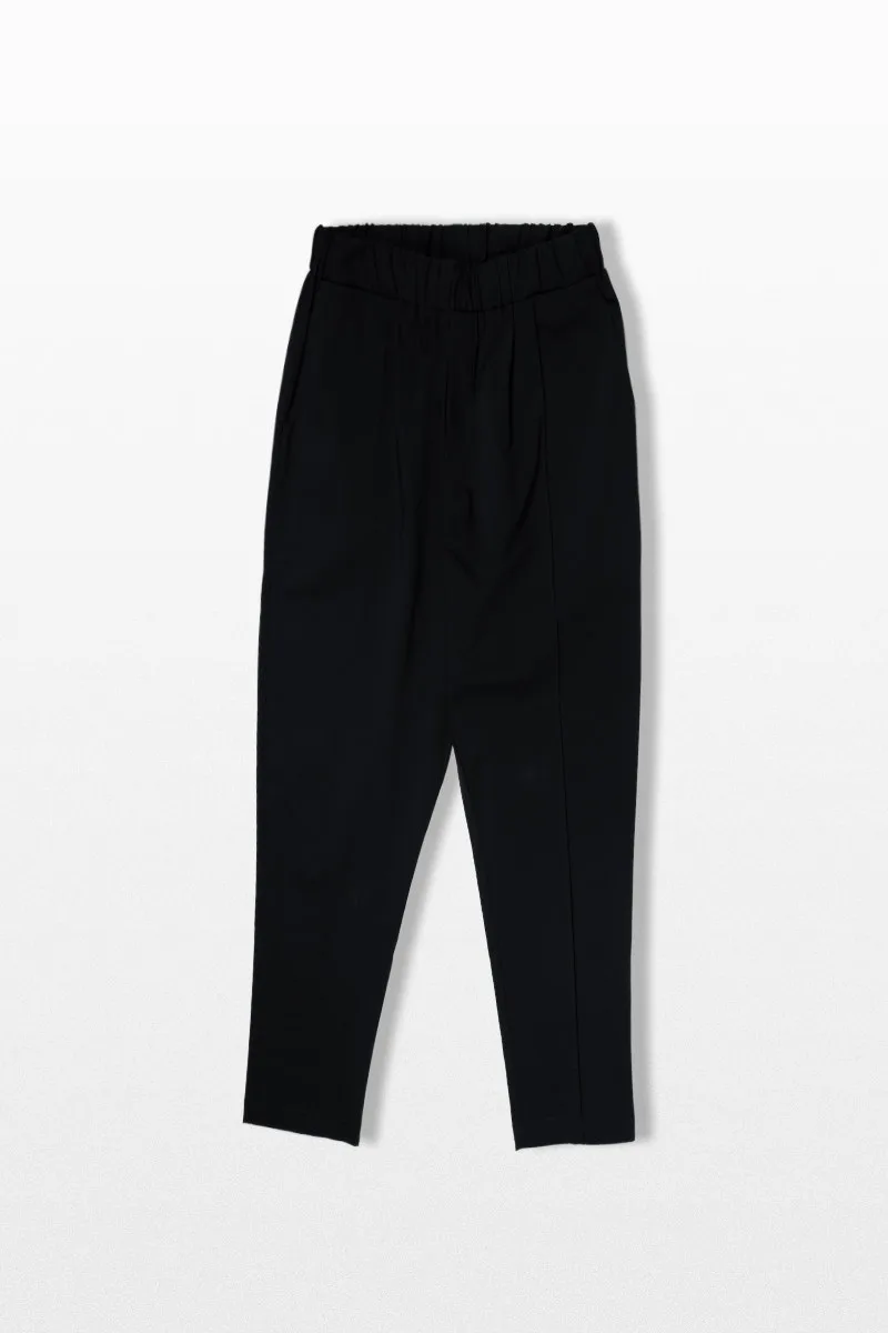 MONK Ανδρικό Μαύρο Εlastic Waist Trousers
