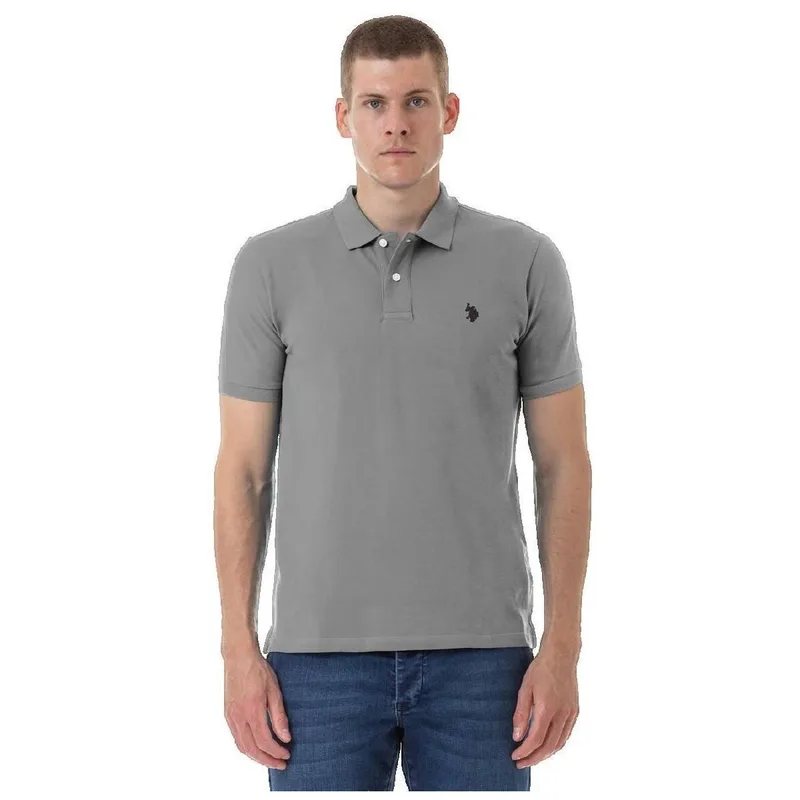 Πόλο με κοντά μανίκια U.S Polo Assn. Polo King 197 gris clair