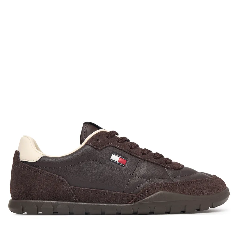 Αθλητικά Tommy Jeans Tj Low Leather Runner EN0EN03084 Καφέ