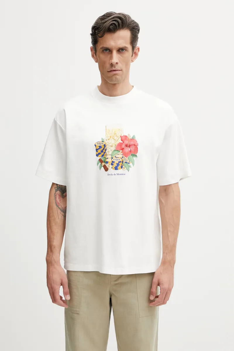 Drôle de Monsieur t-shirt ανδρικό βαμβακερό Hibiscus Club