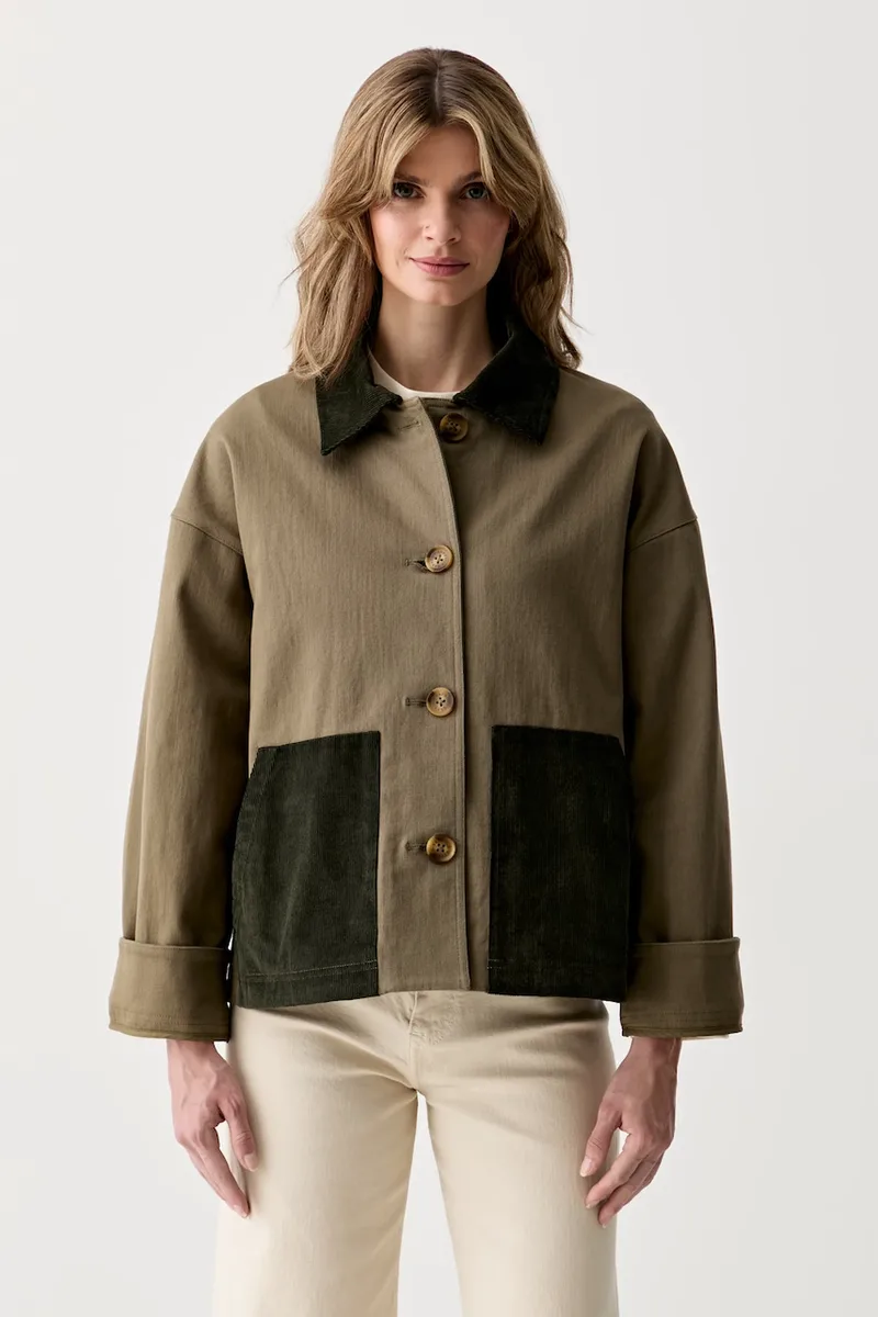 Barbour μεταβατικό μπουφάν γυναικείο με βαμβάκι Cloverdale