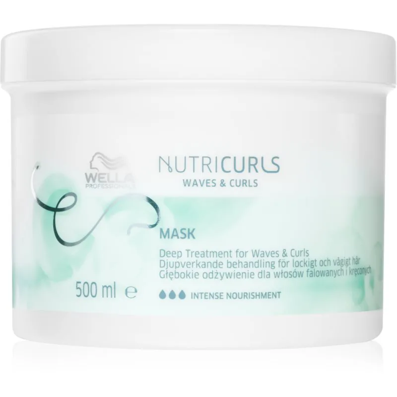 Wella Professionals Nutricurls Waves & Curls λειαντική μάσκα για σπαστά και σγουρά μαλλιά 500 μλ