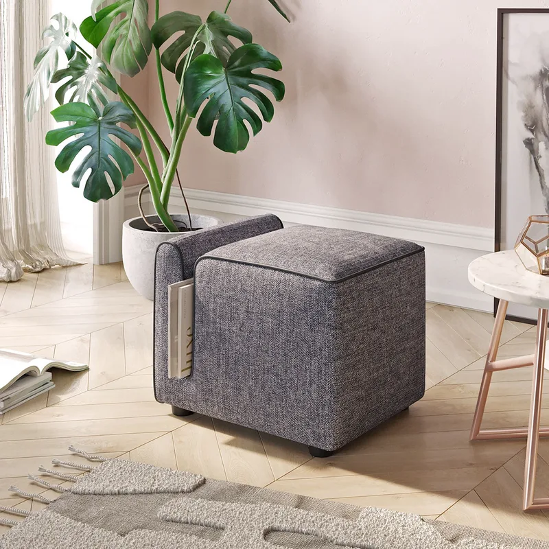 Πουφ Paris - Grey 774Bnt1102 (53x43x42)