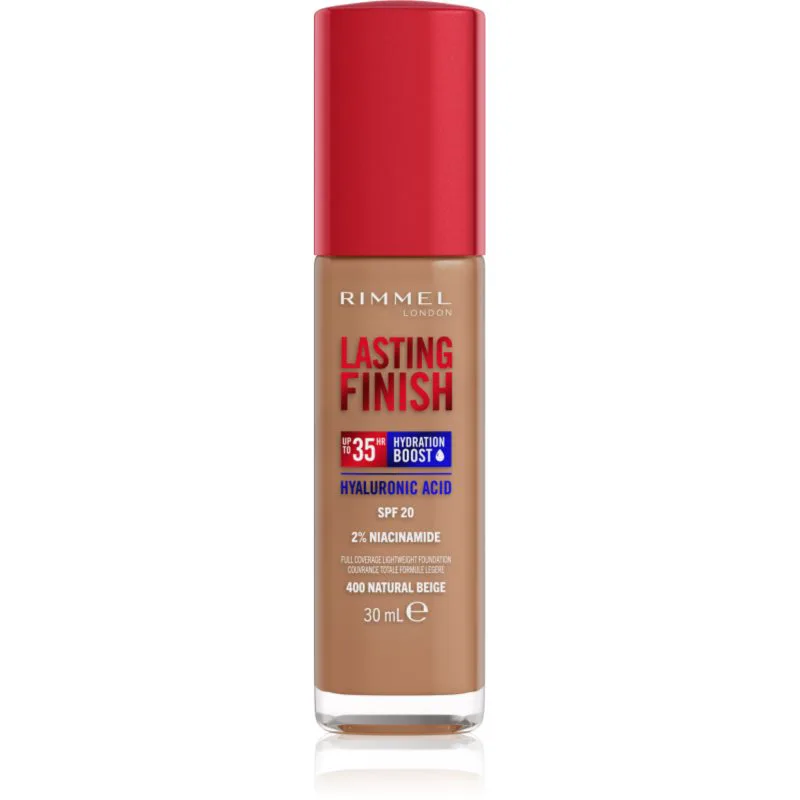 Rimmel Lasting Finish 35H Hydration Boost ενυδατικό μεικ απ SPF 20 απόχρωση 400 Natural Μπεζ 30 ml