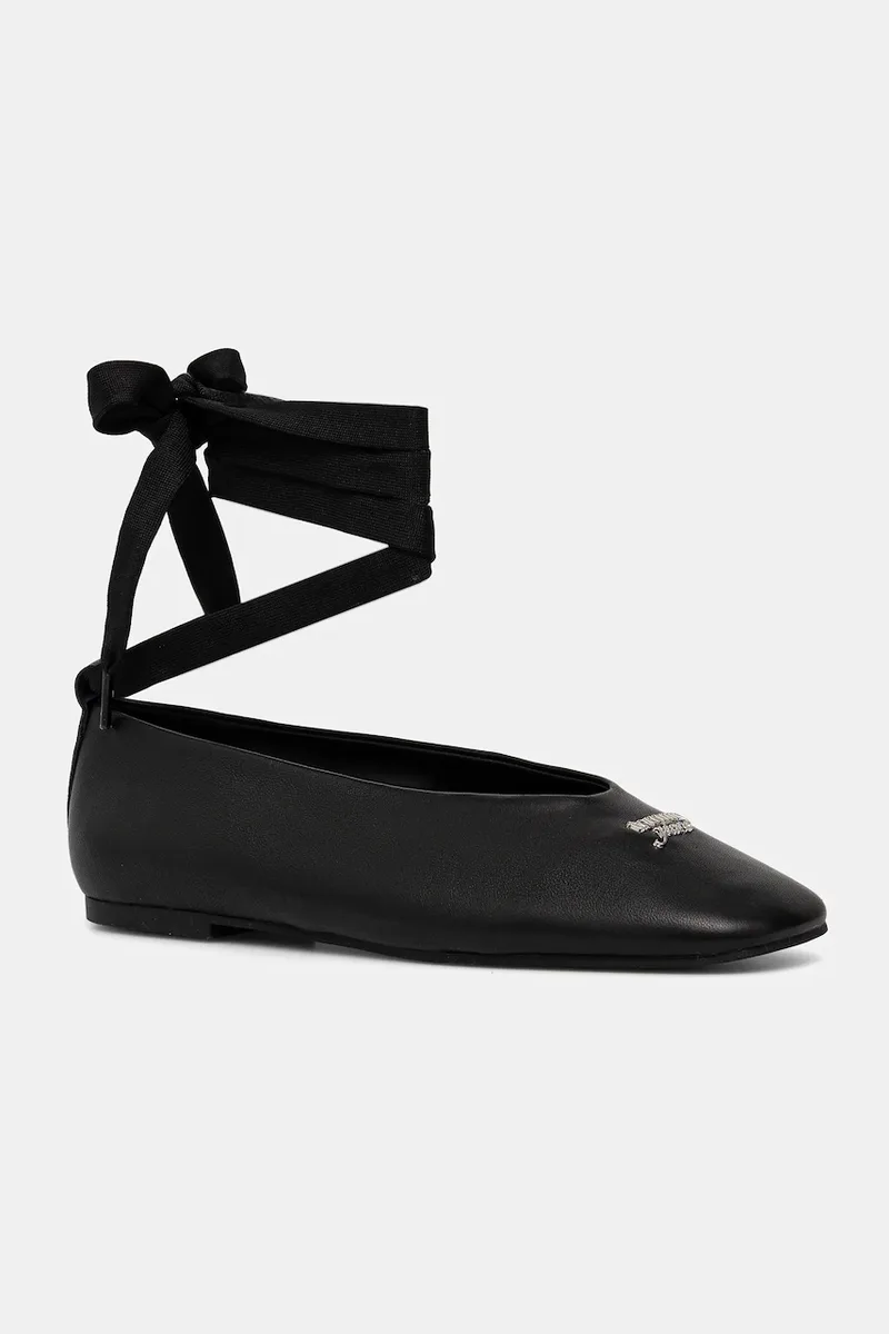 Δερμάτινες μπαλαρίνες Tommy Hilfiger TJW BALLERINA WITH LACES