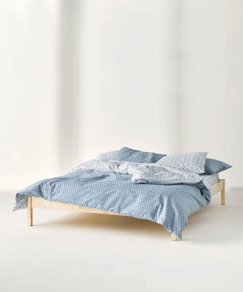 Σετ Σεντόνια Υπέρδιπλα 4 Τεμαχίων Kentia Kivo Blue- White 240x270