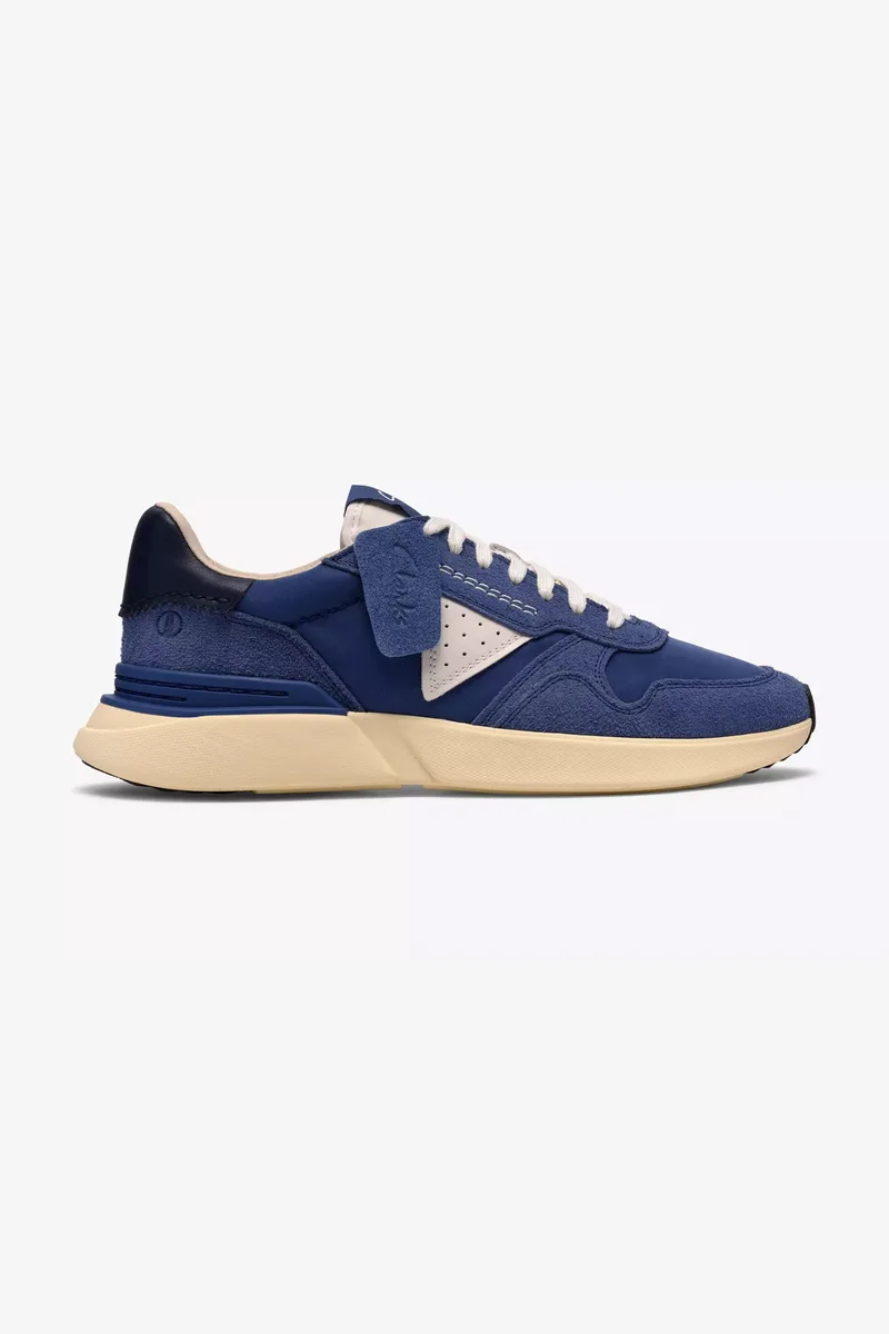 Clarks ανδρικά suede sneakers "Craft Wick Lace" - 26186556 Μπλε