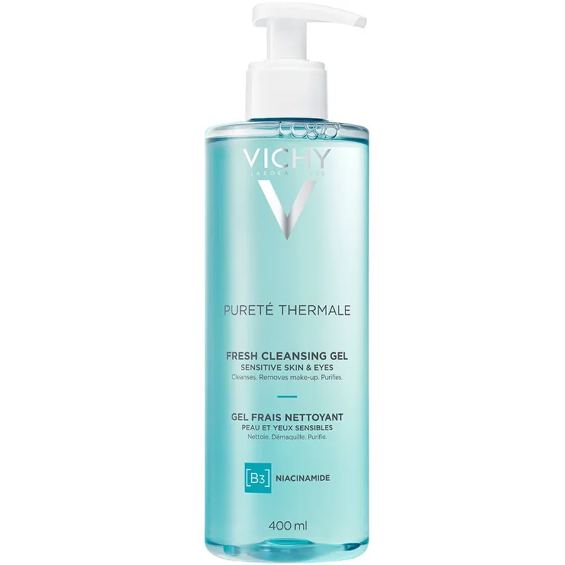 Vichy Purete Thermale Fresh Cleansing Gel Καθαρισμού & Ντεμακιγιάζ Προσώπου - Ματιών, Κατάλληλο για Ευαίσθητες Επιδερμίδες 400ml
