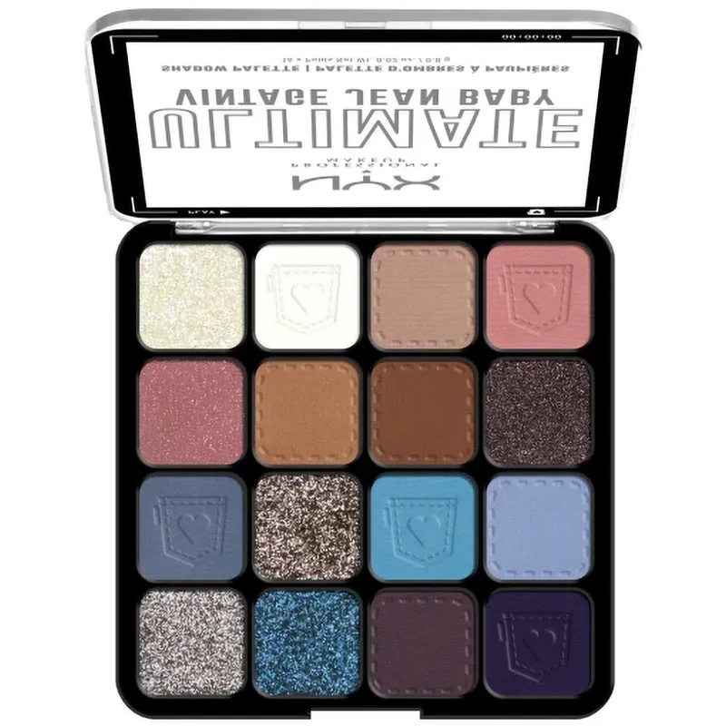 Nyx Professional Makeup Ultimate Shadow Palette Παλέτα Σκιών 16 Αποχρώσεων 1 Τεμάχιο - Vintage Jean Baby
