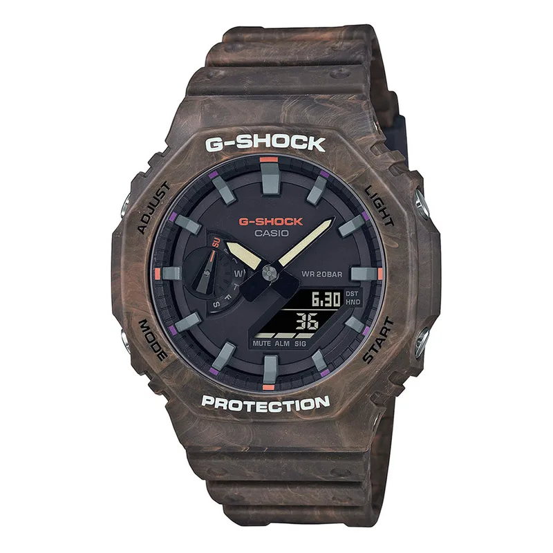 CASIO Foggy Forest Series Brown Rubber Strap GA-2100FR-5AER
