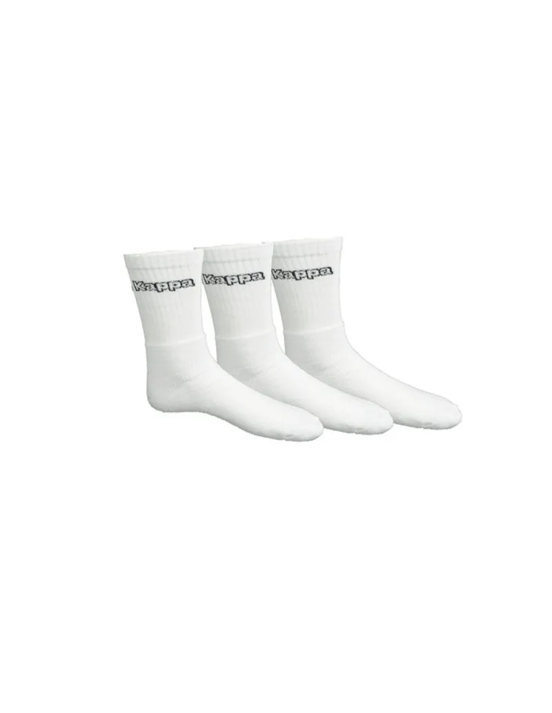 Kappa Ανδρικές Κάλτσες Λευκές 3Pack 34113IW-900