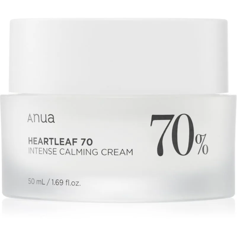 Anua Heartleaf 70% Intense Calming Cream εντατικά καταπραϋντική και προστατευτική κρέμα για όλους τους τύπους επιδερμίδας ακόμα και ευαίσθητης 50 ml