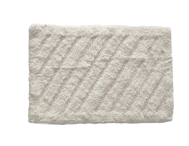 Πατάκι Μπάνιου Βαμβακερό Stripe Μπεζ 50x80cm