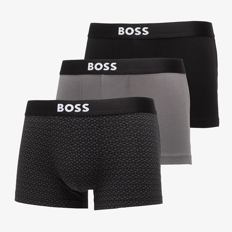 Μπόξερς Hugo Boss Trunk 3-Pack Boss One D Light Grey XL