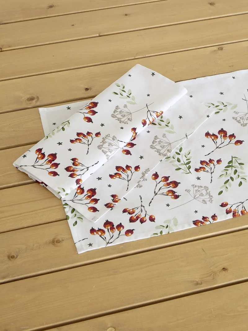 Σετ Χριστουγεννιάτικα Σουπλά 2 Τεμαχίων Nima Mistletoe 35x50