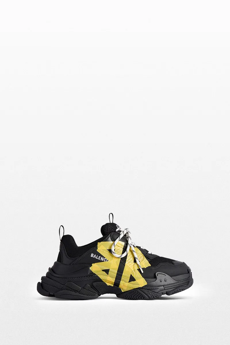 BALENCIAGA Ανδρικό Μαύρο Triple S Tape Type Sneaker