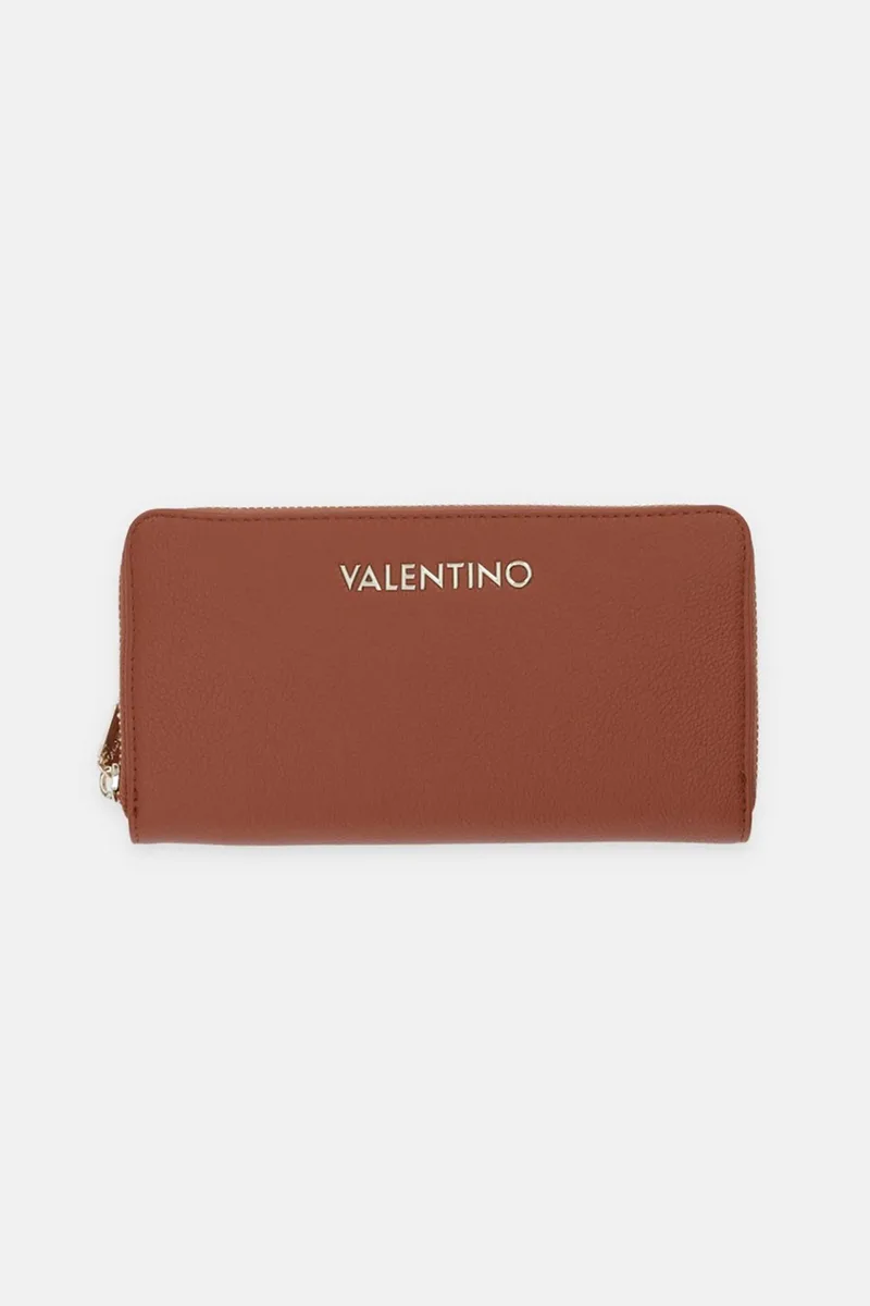 Valentino γυναικείο πορτοφόλι με μεταλλικό λογότυπο - 73LVPS9ON155/DO Καφέ