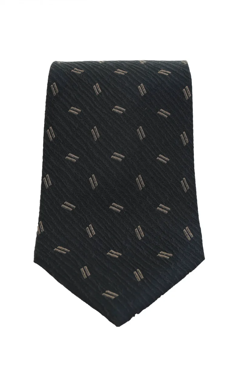 GIORGIO ARMANI ΓΡΑΒΑΤΑ 9,5CM ΣΧΕΔΙΑΣΤΗ ΜΑΥΡΟ