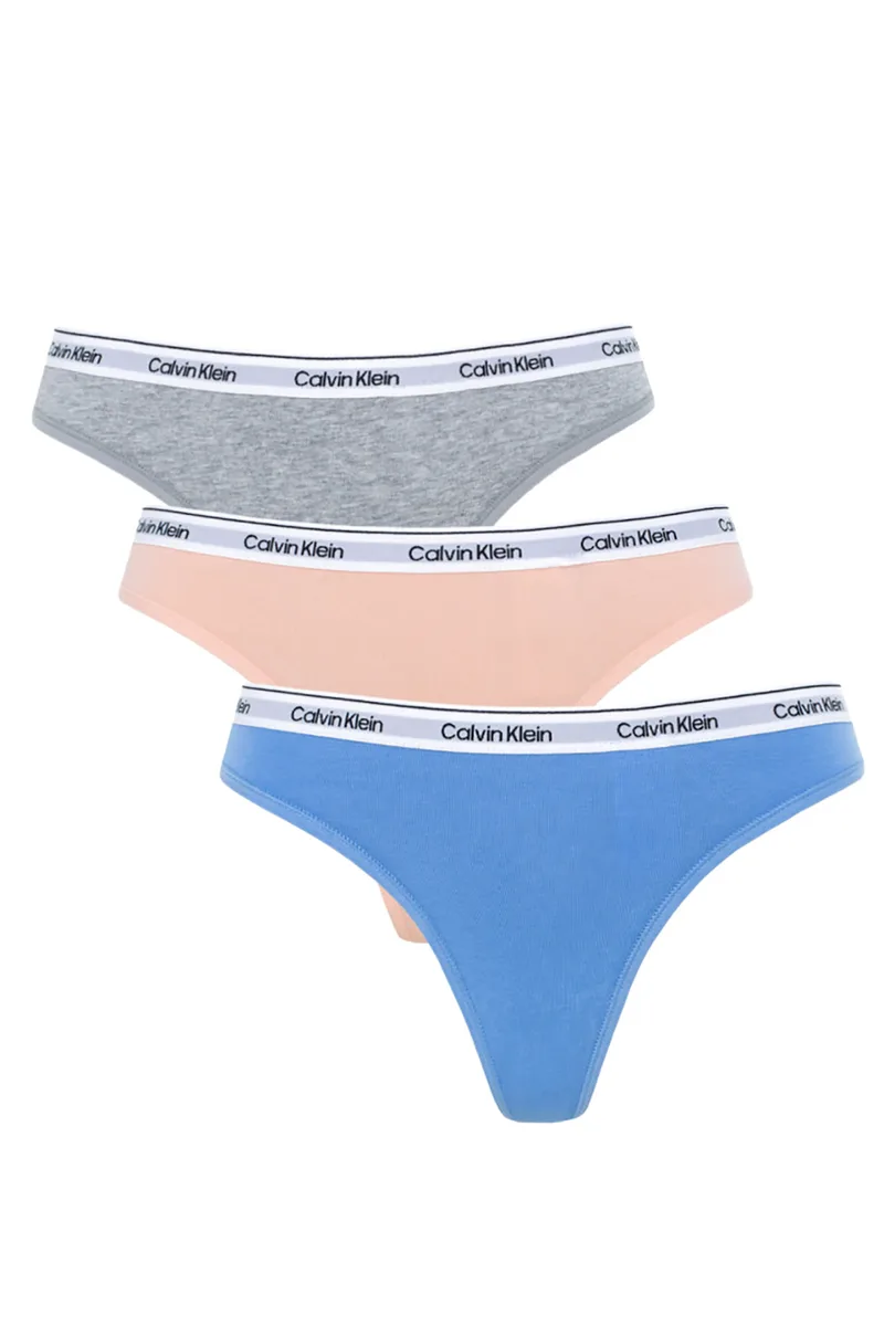 Calvin Klein γυναικεία εσώρουχα String Icon Logo (Συσκ. 3τμχ)-000QD5209E-W9G