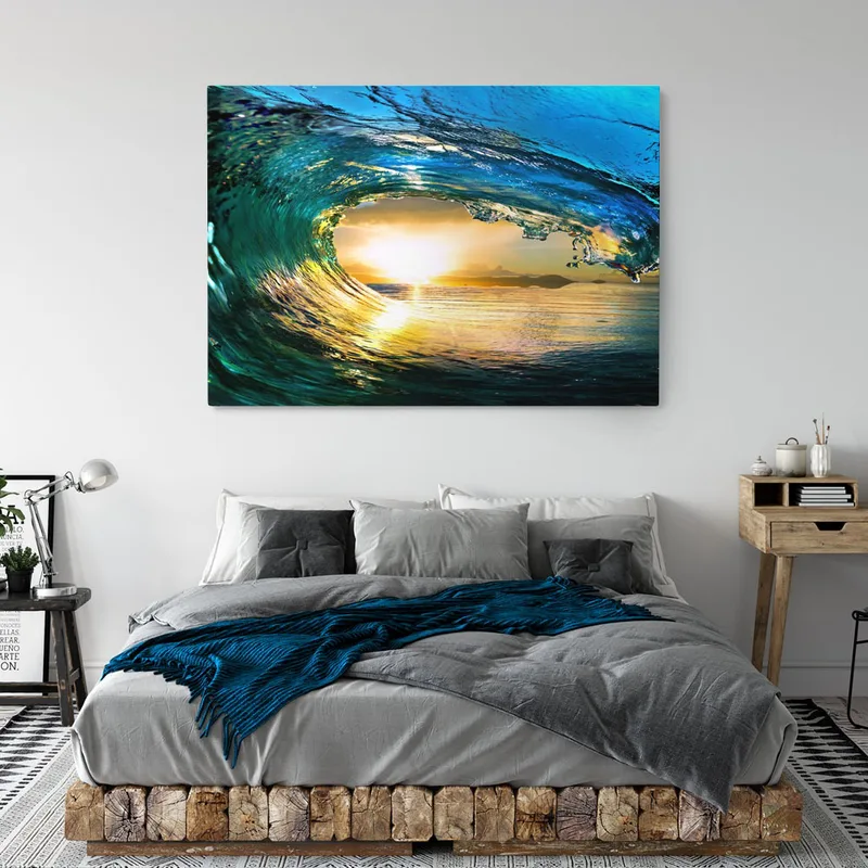 Πινακας σε καμβά SUNSET WAVE