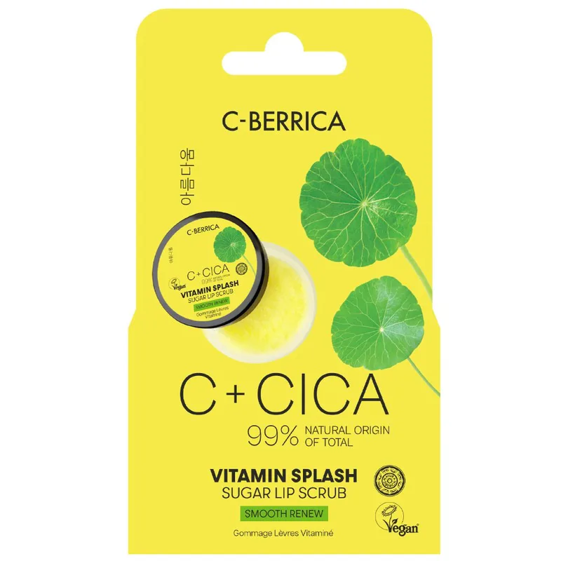 Natura Siberica C+Cica C-Berrica Vitamin Splash Smooth Renew Sugar Lip Scrub 10ml,Ενυδατικό Απαλό Scrub με Ζάχαρη για Ανανεωμένα, Λεία & Φωτεινά Χείλη