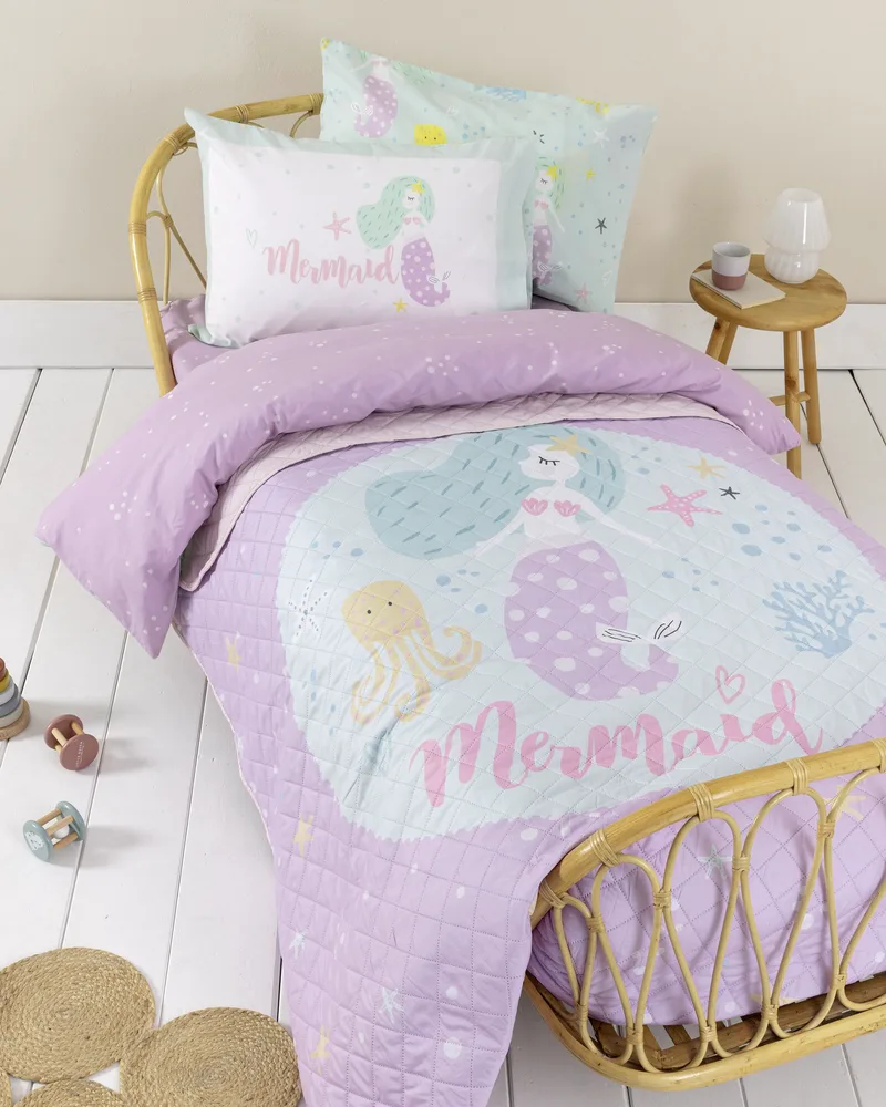 Παιδικό Κουβερλί Μονό Nima Lillyland Μέντα, Λιλά 160x220