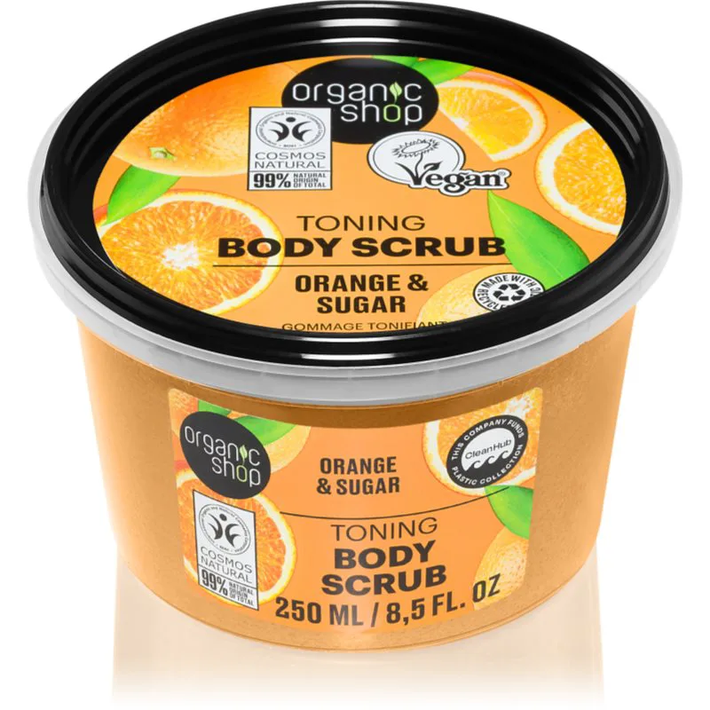 Organic Shop Πορτοκαλί & Sugar πίλινγκ για τόνωση για το σώμα 250 ml