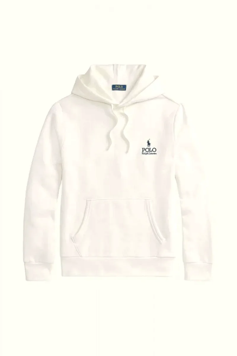 RALPH LAUREN ΦΟΥΤΕΡ HOODIE LOGO ΛΕΥΚΟ