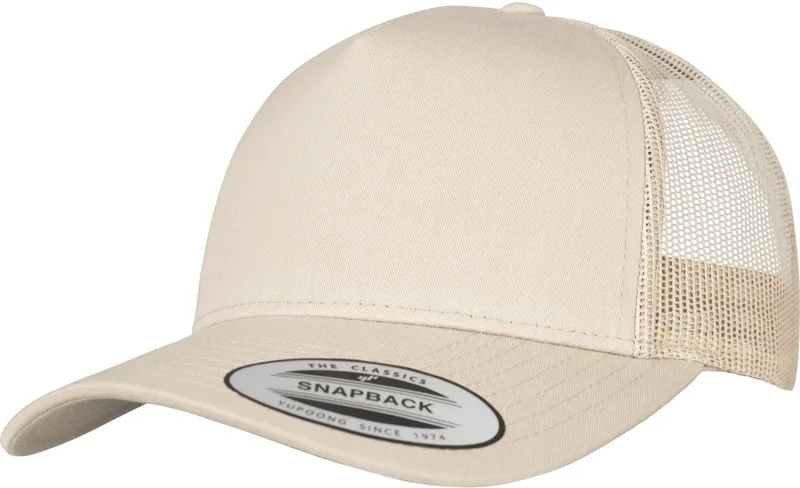 5-Panel Retro Trucker Cap Flexfit 6506 Khaki one size