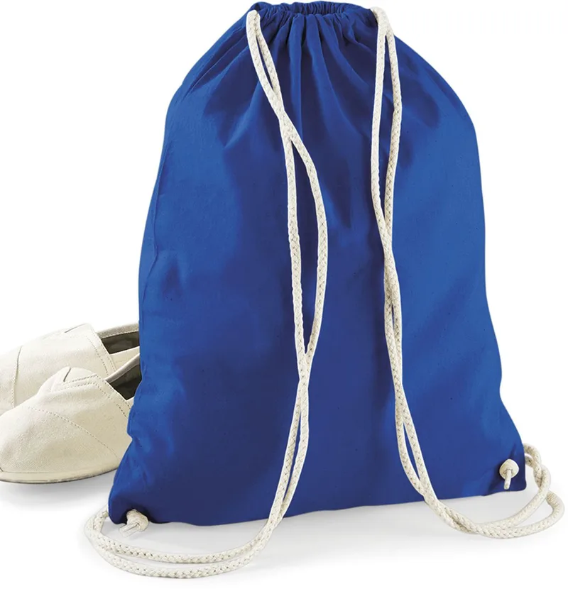 Βαμβακερός Σάκος με Κορδόνι Gymsac Westford Mill W110 Bright Royal