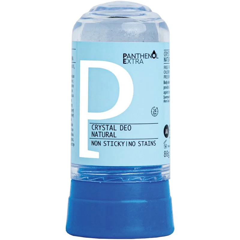 Panthenol Extra Natural Crystal Deodorant Αποσμητικό Στικ Σώματος 24ωρης Δράσης με Φυσικό Άρωμα 80gr