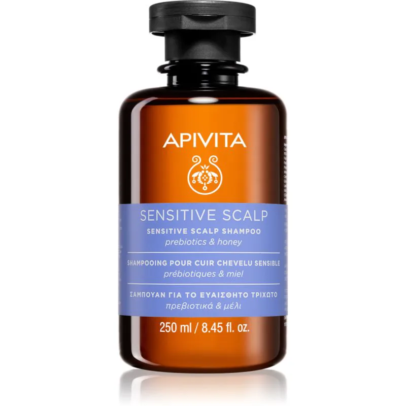 Apivita Sensitive Scalp Shampoo σαμπουάν για ευαίσθητο και ερεθισμένο δέρμα της κεφαλής χωρίς θειικό άλας 250 ml
