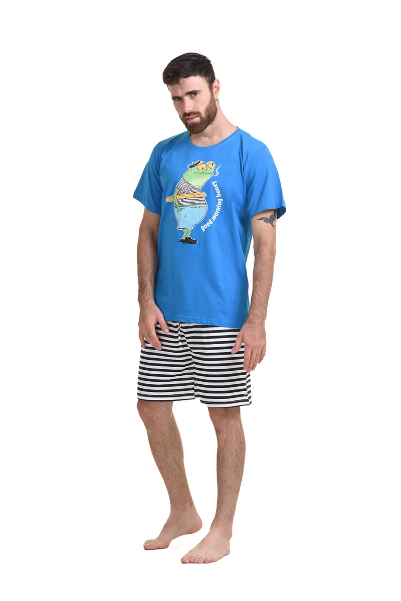 Gazzaz Ανδρική βαμβακερή πυτζάμα "Good Morning Honey"-001007