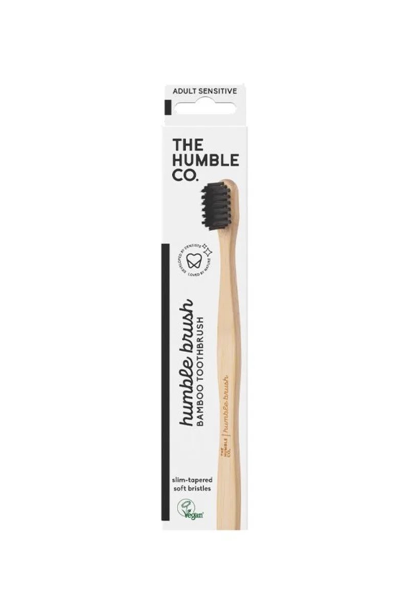 Οδοντοβουρτσα Απο Bamboo Για Ευαισθητα Δοντια & Ουλα The Humble Co. Μαύρο