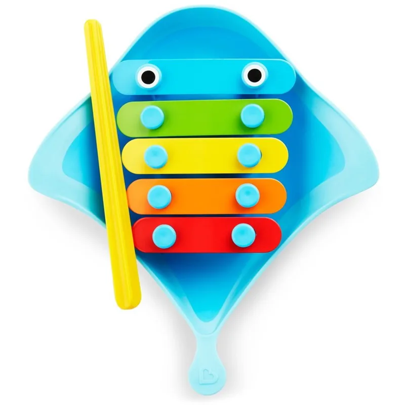 Munchkin Dingray Musical Bath Toy Μουσικό Παιχνίδι Μπάνιου με Ξυλόφωνο σε Σχήμα Σαλάχι & Μπαγκέτα 12m+, 1 Τεμάχιο