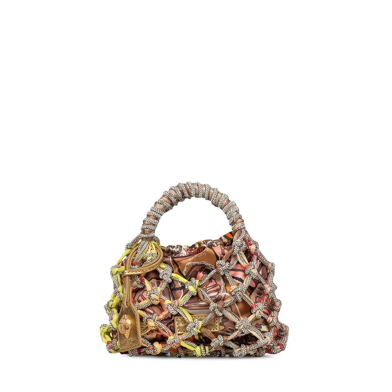Mini Bags γυναικεία Kurt Geiger Καφέ 2038239689 Small Macrame Crystal Bag 261