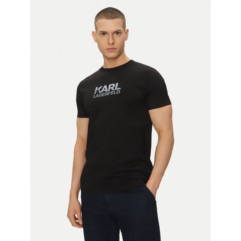 KARL LAGERFELD T-Shirt 755064 552241 Μαύρο Regular Fit