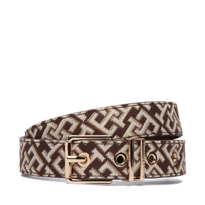 Ζώνη Tommy Hilfiger Th Square 2.5 Jacquard AW0AW18894 Καφέ