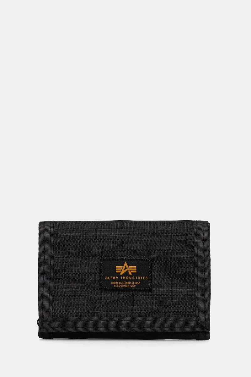 Alpha Industries Ανδρικό Combat Label Wallet 156951 Μαύρο
