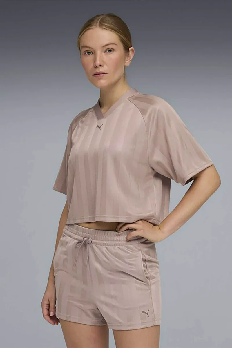 Puma γυναικείο T-shirt με λογότυπο Relaxed Fit "League Training" - 528483 Σάπιο Μήλο