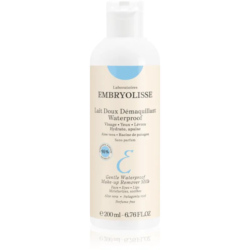 Embryolisse Lait Doux Démaquillant Waterproof ενυδατικό γάλα ντεμακιγιάζ για όλους τους τύπους επιδερμίδας 200 ml