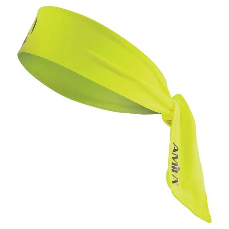 Περιμετώπιο Bandana Amila Tie Band Lime/Yellow