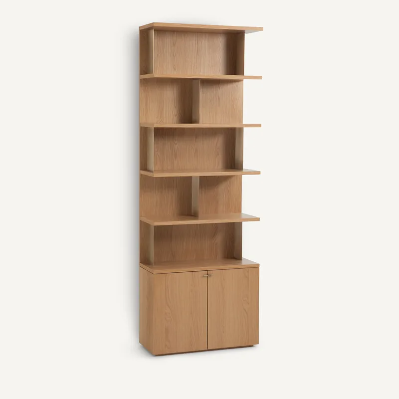 Βιβλιοθήκη με επένδυση δρυός Μ36xΠ84xΥ240cm