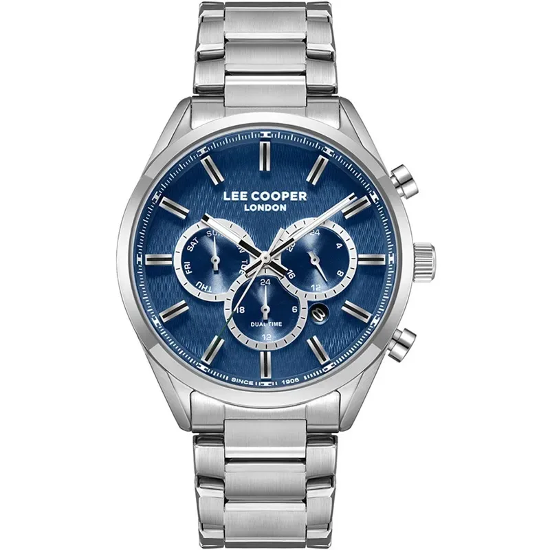 Ανδρικό ρολόι Lee Cooper Multifunction Silver Metal Bracelet LC08153.390 LC08153.390