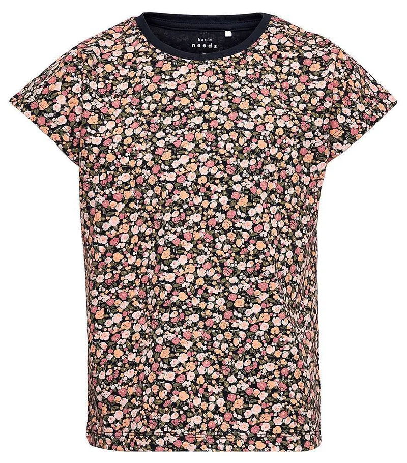 ΜΠΛΟΥΖΑ NAME IT 13190794 NKFVIGGA CAPSL TOP H FLORAL ΣΚΟΥΡΟ ΜΠΛΕ (122-28 CM)-(7-8 ΕΤΩΝ)