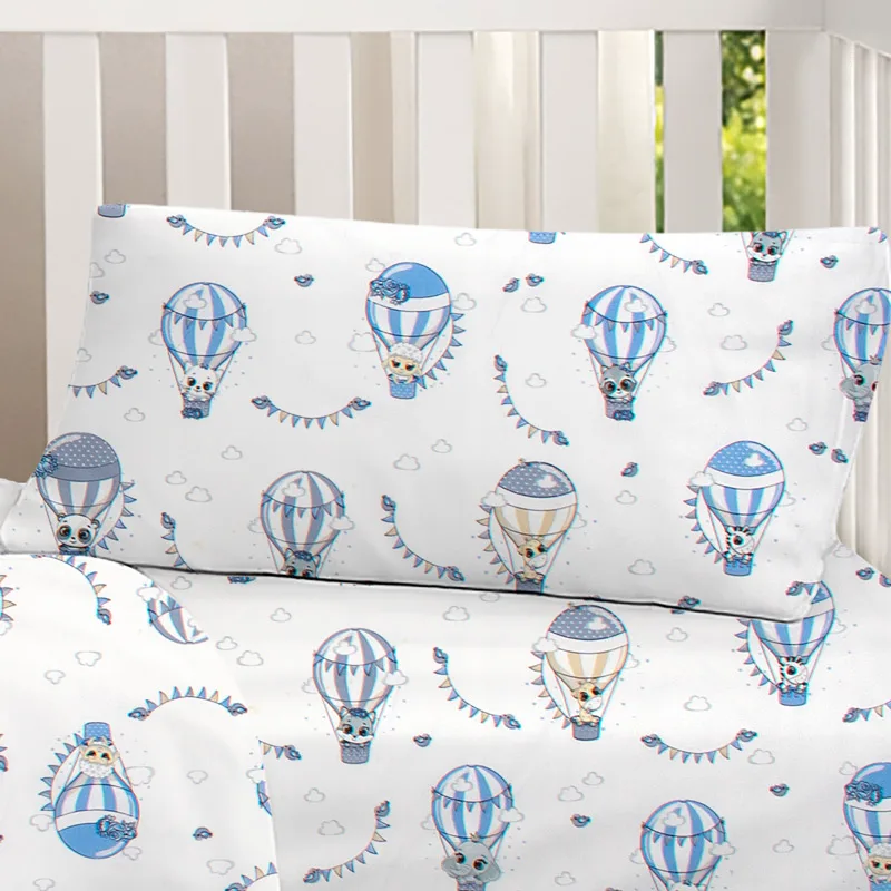 Βρεφική Μαξιλαροθήκη 35x45 Dimcol Floating Zoo 596 Blue