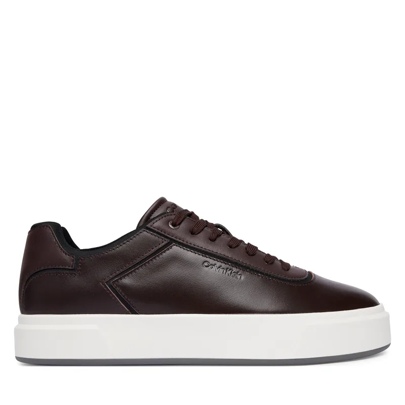 Αθλητικά Calvin Klein Basket Cups Oxf Lth-Neo HM0HM02204 Σκούρο καφέ
