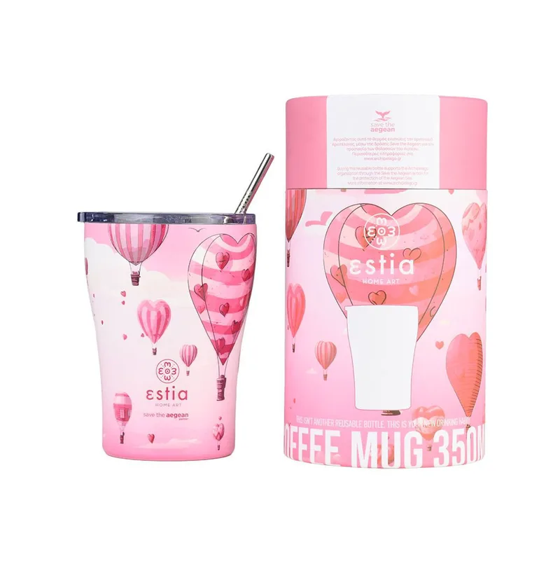 Κούπα θερμός με καλαμάκι 350ml Estia Save the Aegean - Love Ascend