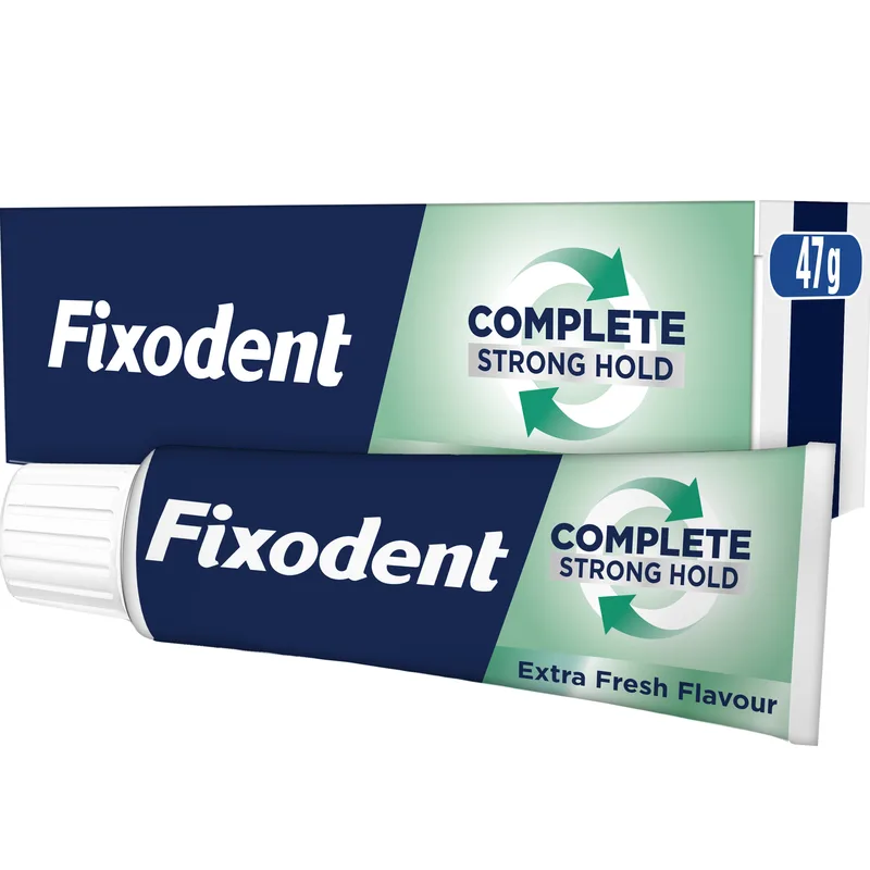Fixodent Complete Strong Hold Extra Fresh Στερεωτική Κρέμα με Δυνατό Κράτημα για Τεχνητή Οδοντοστοιχία με Γεύση Φρέσκιας Μέντας 47g