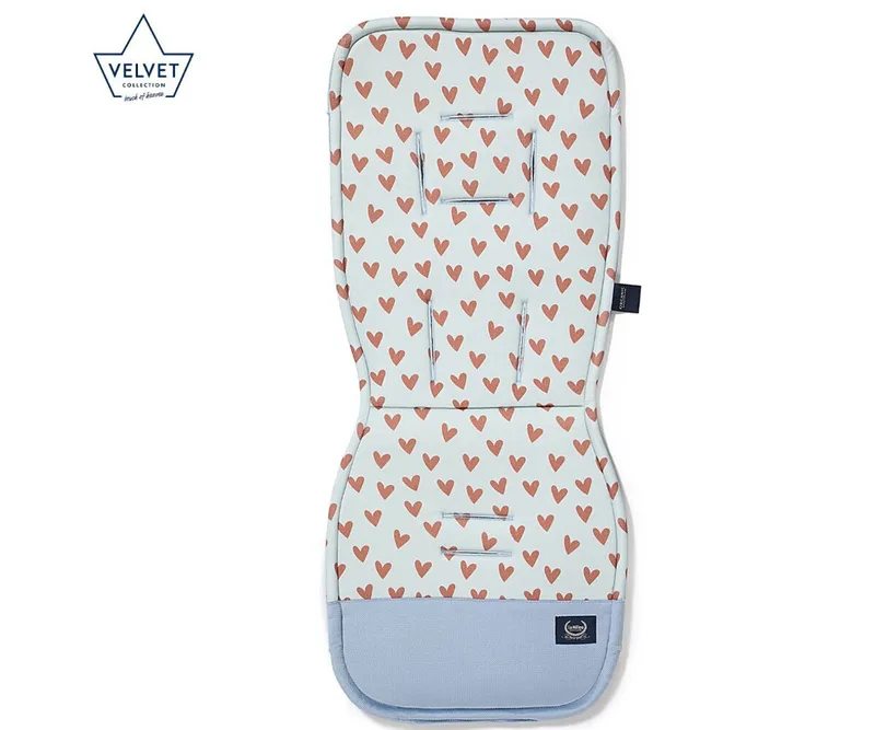 Προστατευτικό Καροτσιού La Millou Organic Jersey Heartbeat Blue Velvet Wind Blue (5 Σημείων)